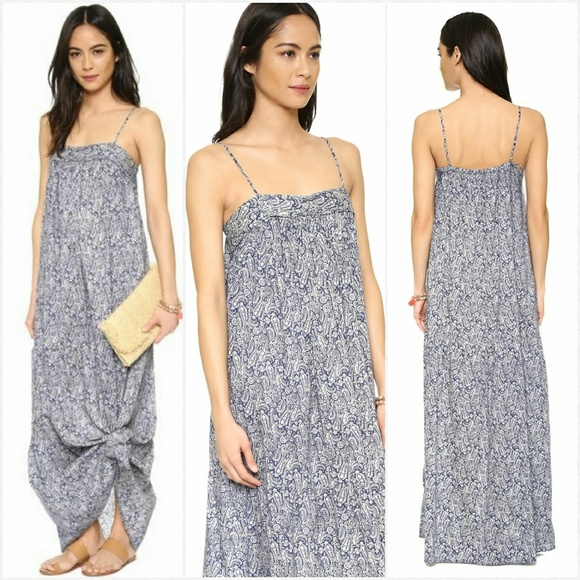 Nili Lotan Dresses & Skirts - SOLD Nili Lotan Maxi Peasant Dress Paisley Marine